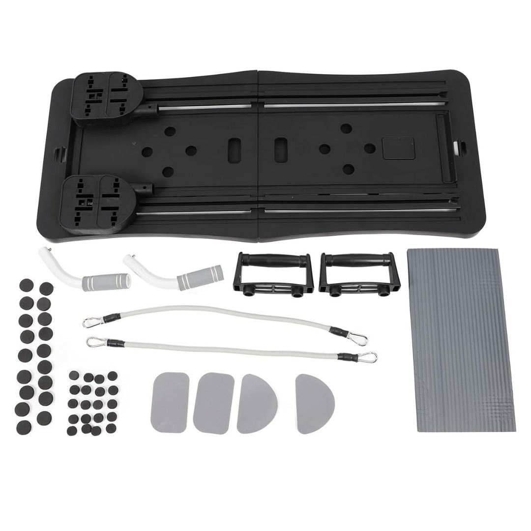 Foldable Pilates Reformer Machine – Multifunctional Home Fitness Board with Ab Roller