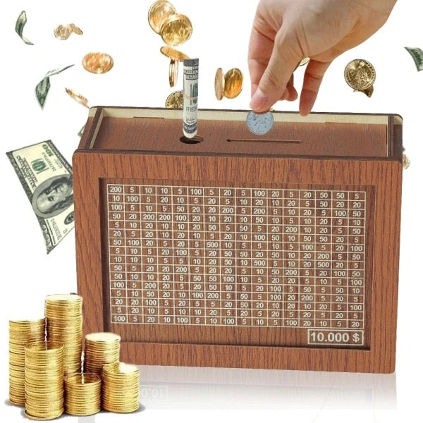 Wood Money Saving Box