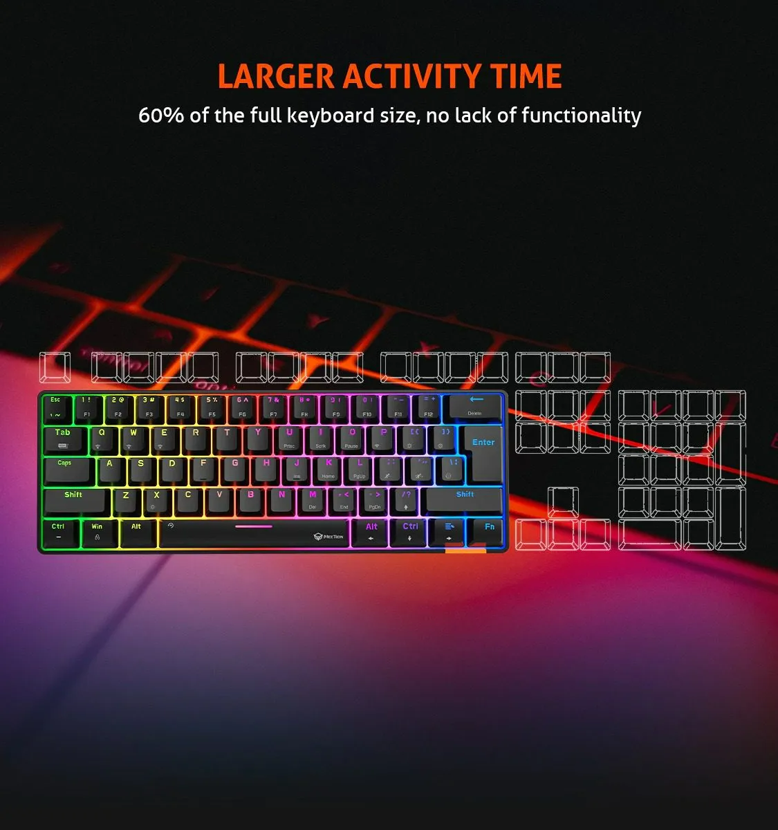 MEETION RGB Wired Mechanical Keyboard HESTIA - Black | MK005