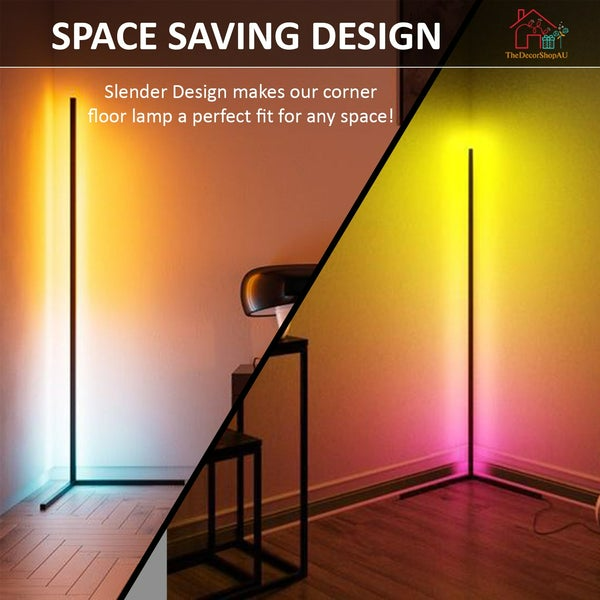 Smart RGB LED Corner Lamp Remote & Phone App Control