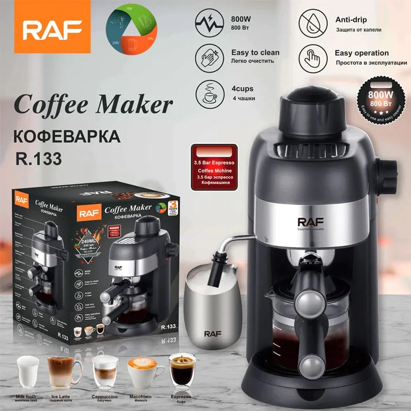 RAF Electric Espresso Machine 240ML 800W R133