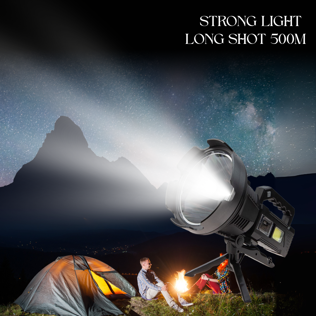 COBA CB-T300 L-111 High-Power Handheld Flashlight with Tripod