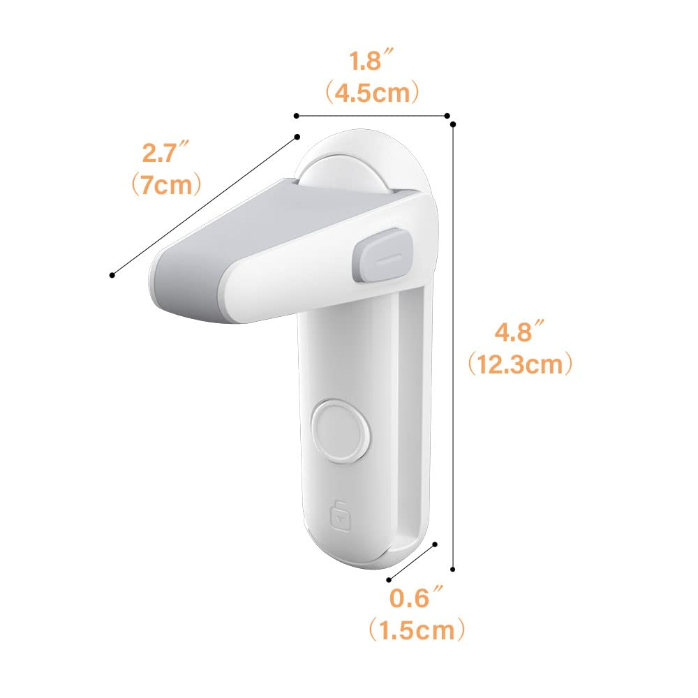 Door Lever Locks for Childproof & Petproof, Door Handle Locks for Toddlers, Baby Door Safety Locks for Toddlers (White)