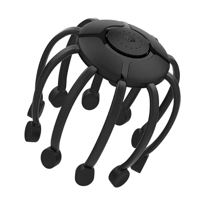 Portable Black Electric Head Massager – Hands-Free Stress, Headache & Pain Relief