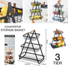 3 Tier Countertop Iron Storage Basket