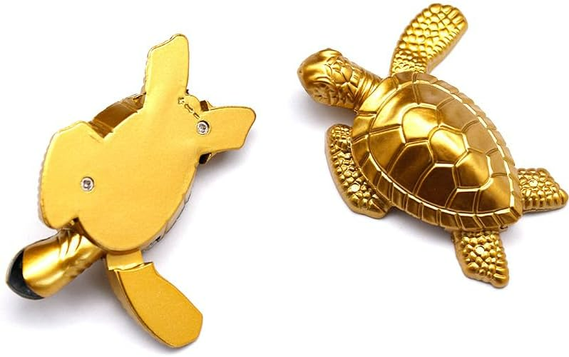 Turtle Lighter, Golden Tortoise Refillable Lighter