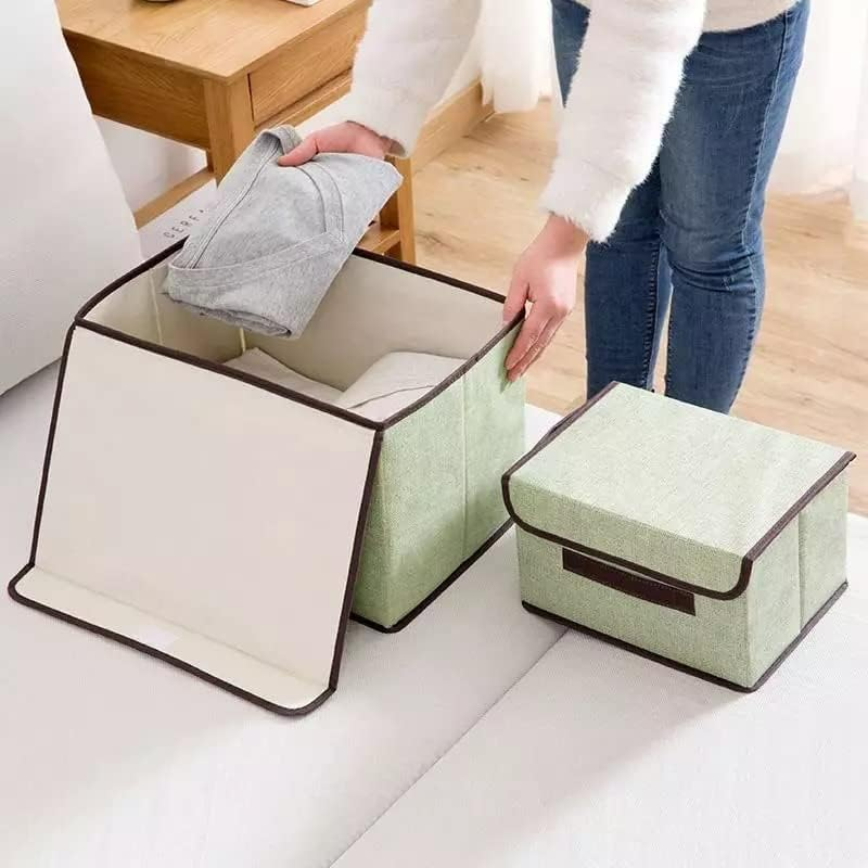 Storage Box with Lid Stackable Foldable Storage Container for Clothes