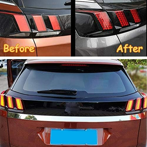 Universal Car Rear Tail Light Lamp Stickers Honeycomb