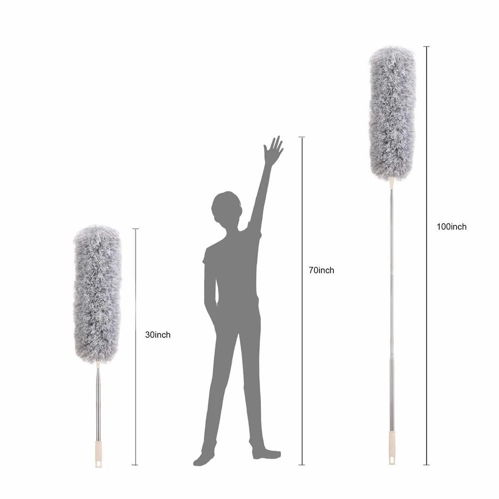 100 Inch Fan Duster, Extendable Microfiber Duster, Feather duster