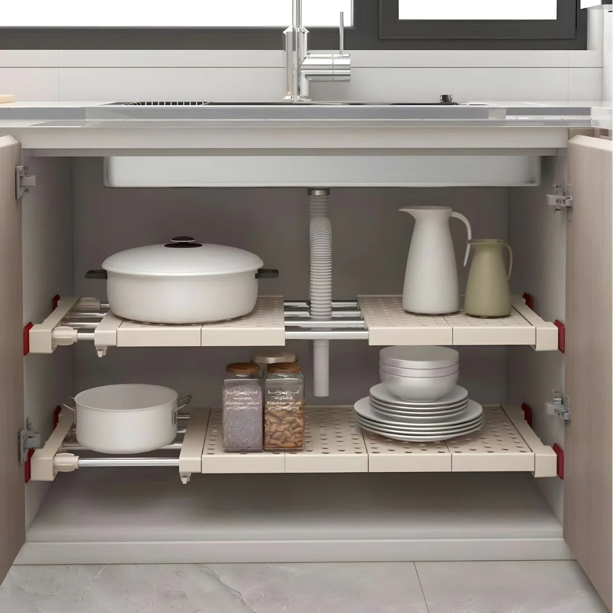 Telescopic Storage Containers Expandable Storage Telescopic Shelf – Assaf online shop