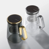 Luxury Large Glass Tea cup pot with One-Click Filter
