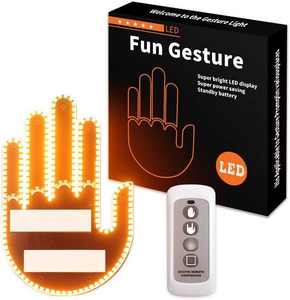 LED Car Hand Signal 3 Modes for Rear Window With Remote Control ...