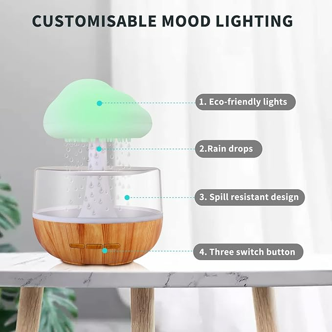 Rgb Raining Humidifier Rain Cloud