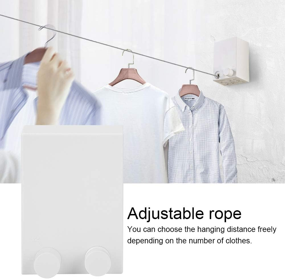 Retractable Clothesline - Clothes Drying Rope Adjustable