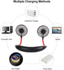 Portable Neck Fan Wearable Neckband, with 3 Level Air Flow- Blue color