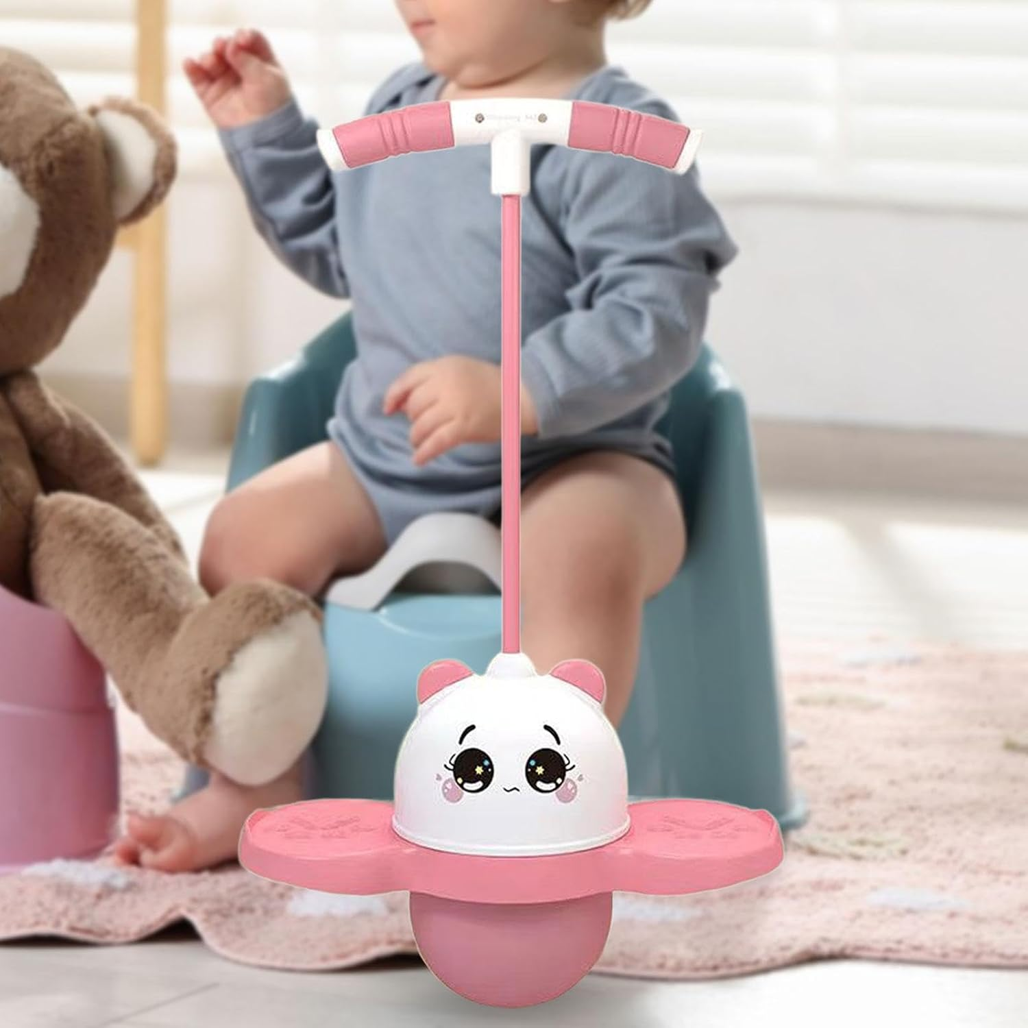 Pogo Ball with Handle Kids Stick Jump for Toys