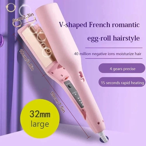 Multifunctional Hair Curler V Shaped Curling Iron for Beach Waves With 4 Adjustable Temperatures