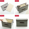 Storage Box with Lid Stackable Foldable Storage Container for Clothes