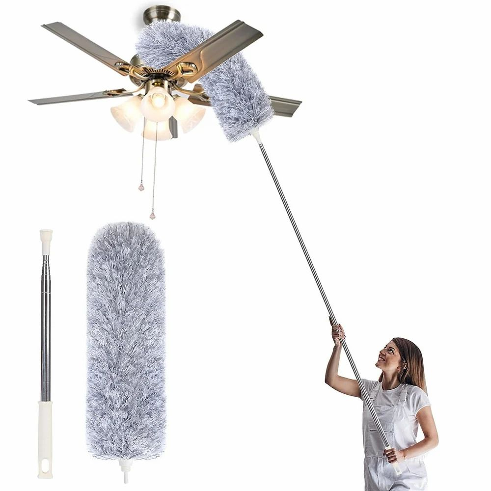 100 Inch Fan Duster, Extendable Microfiber Duster, Feather duster