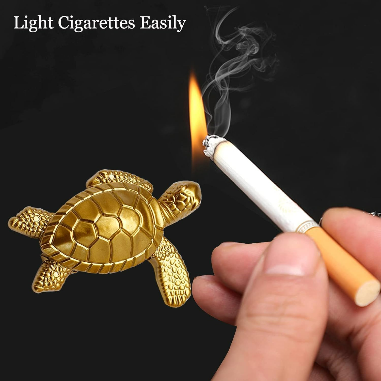 Turtle Lighter, Golden Tortoise Refillable Lighter