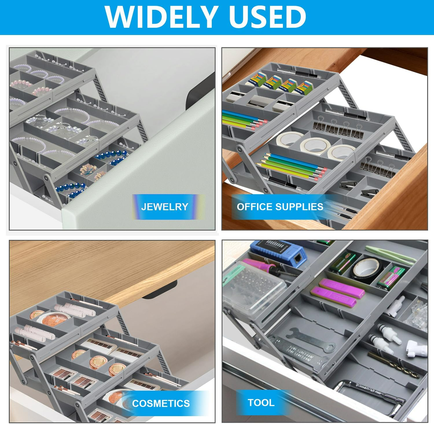 Expandable Multi Layer Storage Tray