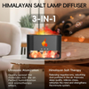 3 in 1 Flame Aroma Diffuser & Himalayan Salt Lamp  250ml Cool Mist Humidifier