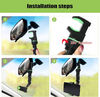 Multifunctional Car Phone Holder Mount, Rearview Mirror Phone Holder for Car, 360 Degree Rotatable