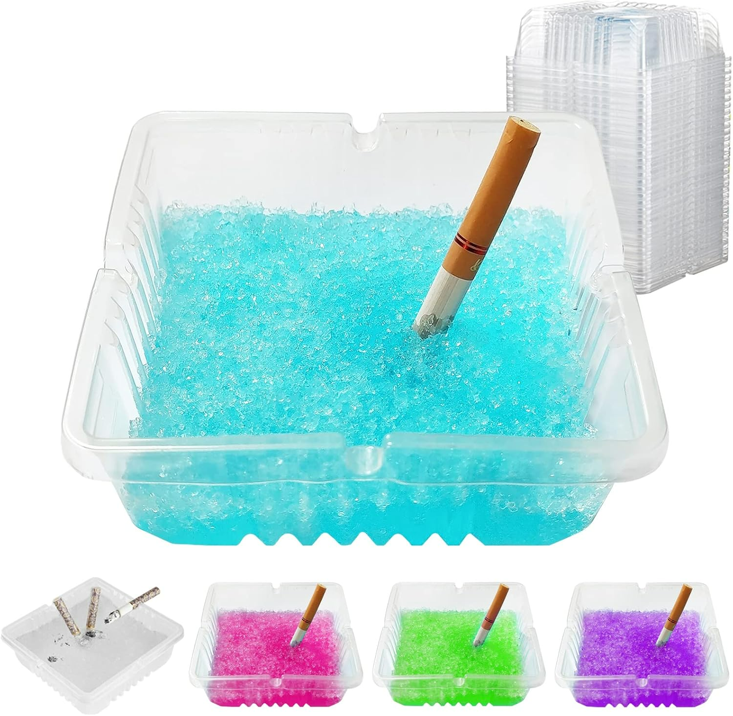 Disposable Ashtrays with Water Sands Gel