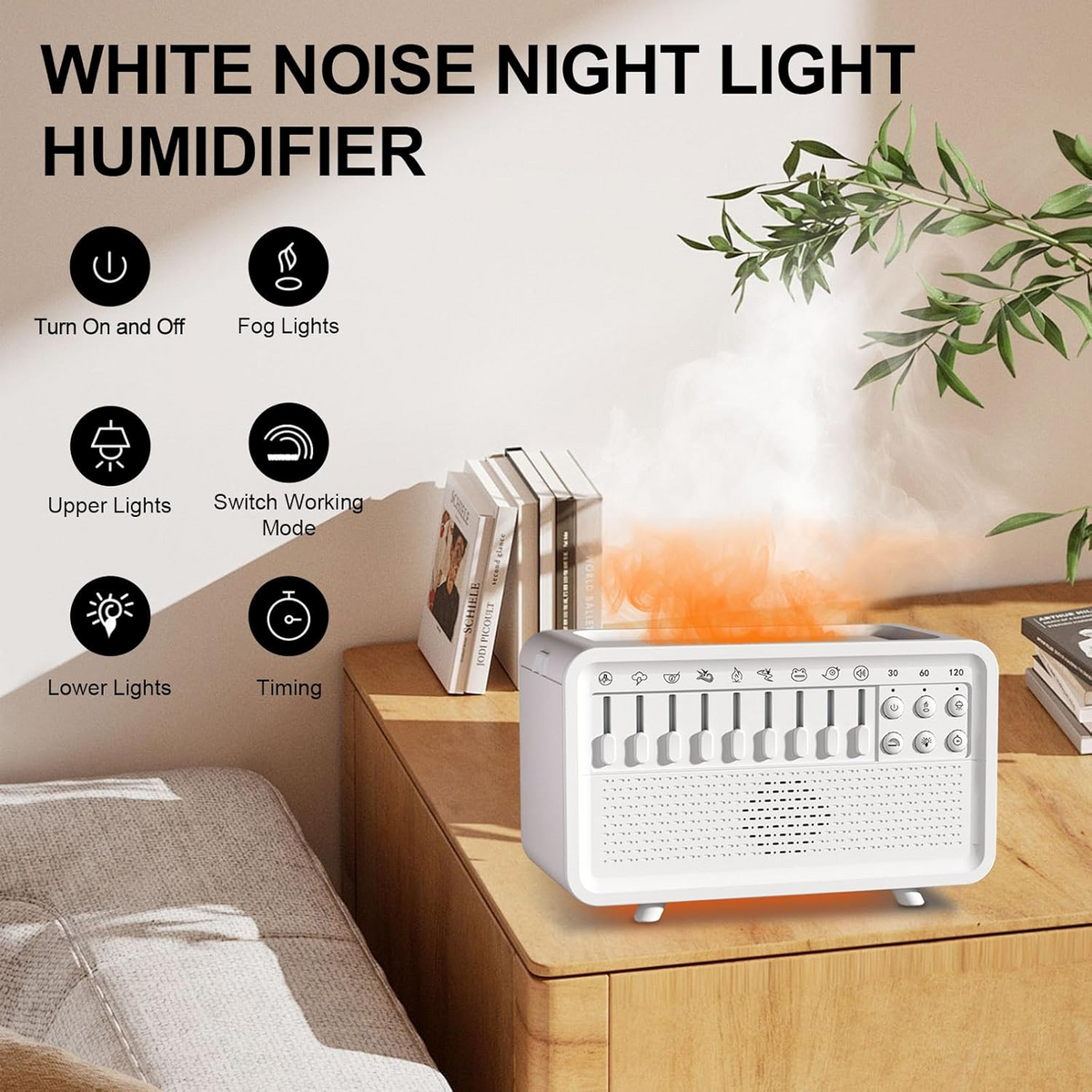 4 in 1 White Noise Sound Machine Humidifier Diffuser – Assaf online shop