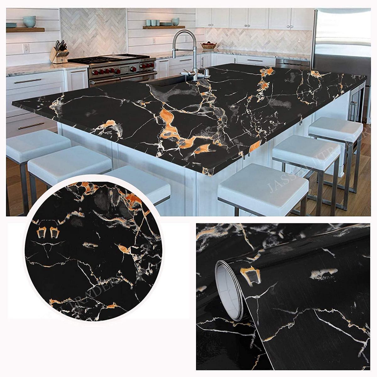 Luxury Marble Self-Adhesive PVC Wallpaper Roll 5 Meter – Assaf online shop