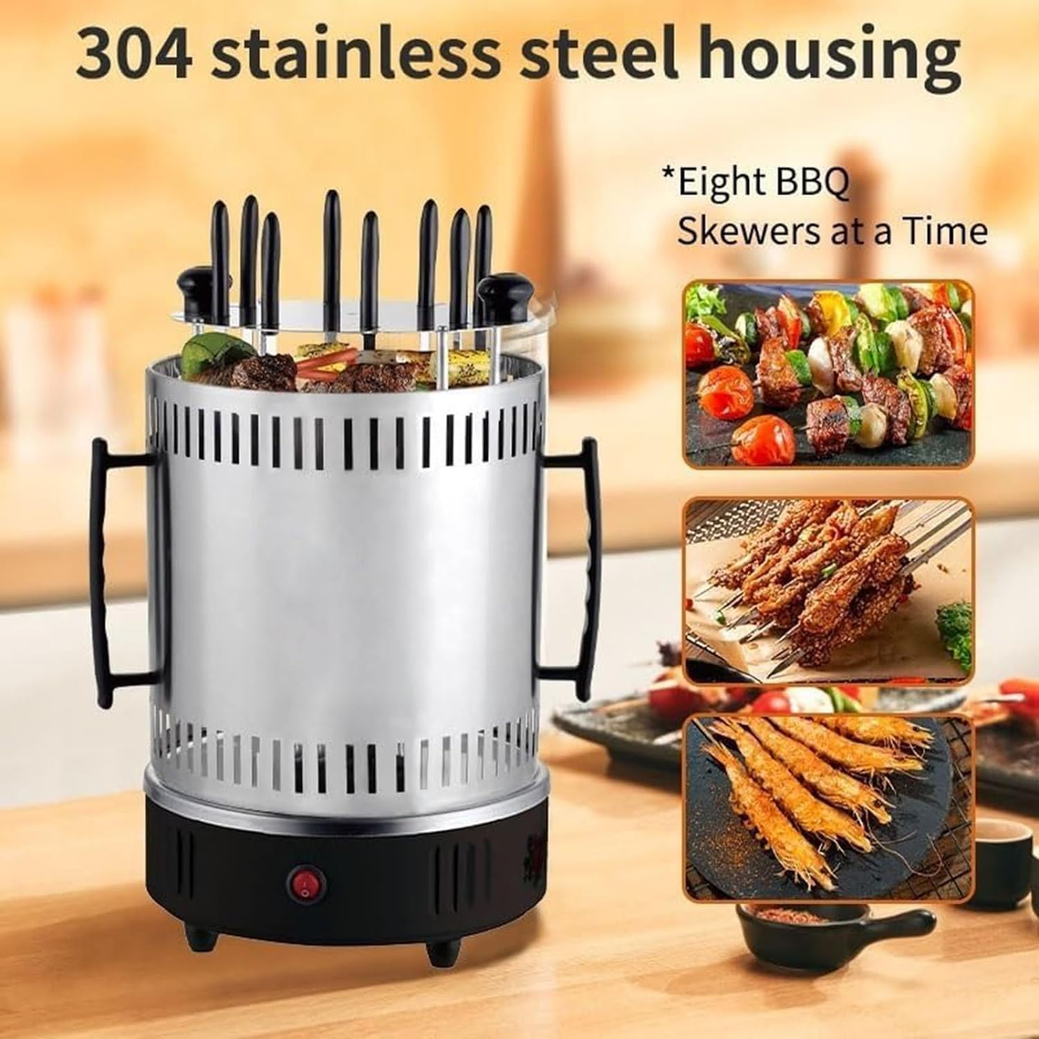 Electric Skewers Grill, Smokeless indoor barbecue machine R8612 - R861 ...
