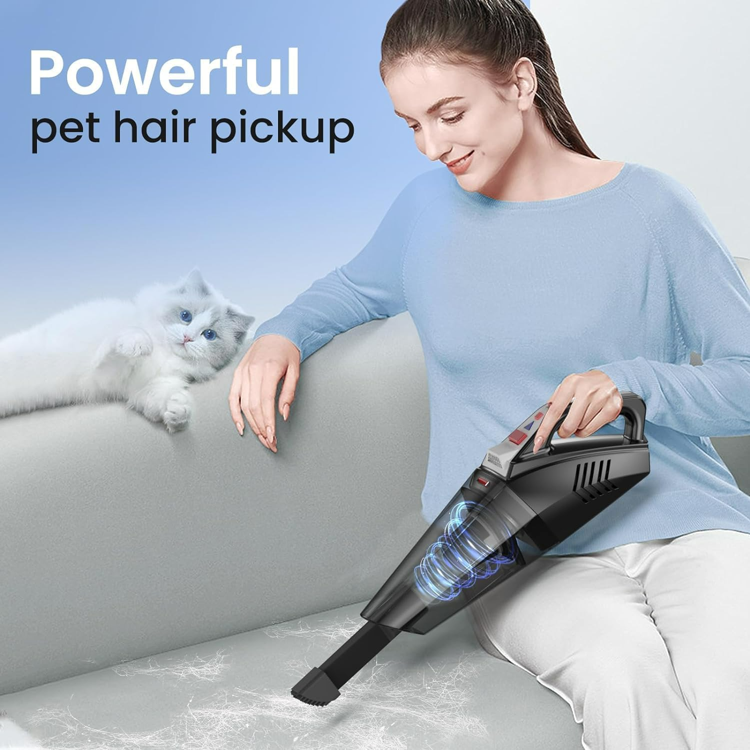 Cordless Handheld Vacuum – Portable Rechargeable Car & Home Mini Vacuum Cleaner 9000Pa