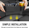 Carbon Fiber Car Seat Organiser with Cup Holder And Gap Filler, Multifunctional Car Storage Organizer Car Interior Accessories