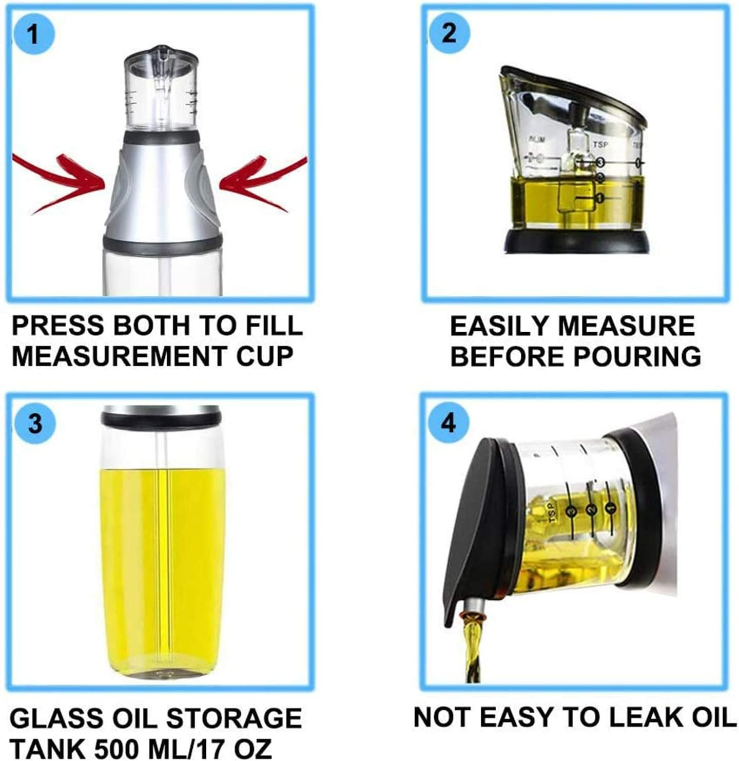 Oil & Vinegar Bottle Dispenser | Precise Measuring