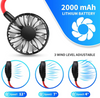 Portable Neck Fan Wearable Neckband, with 3 Level Air Flow- Blue color