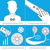 Portable Neck Fan Wearable Neckband, with 3 Level Air Flow- Blue color