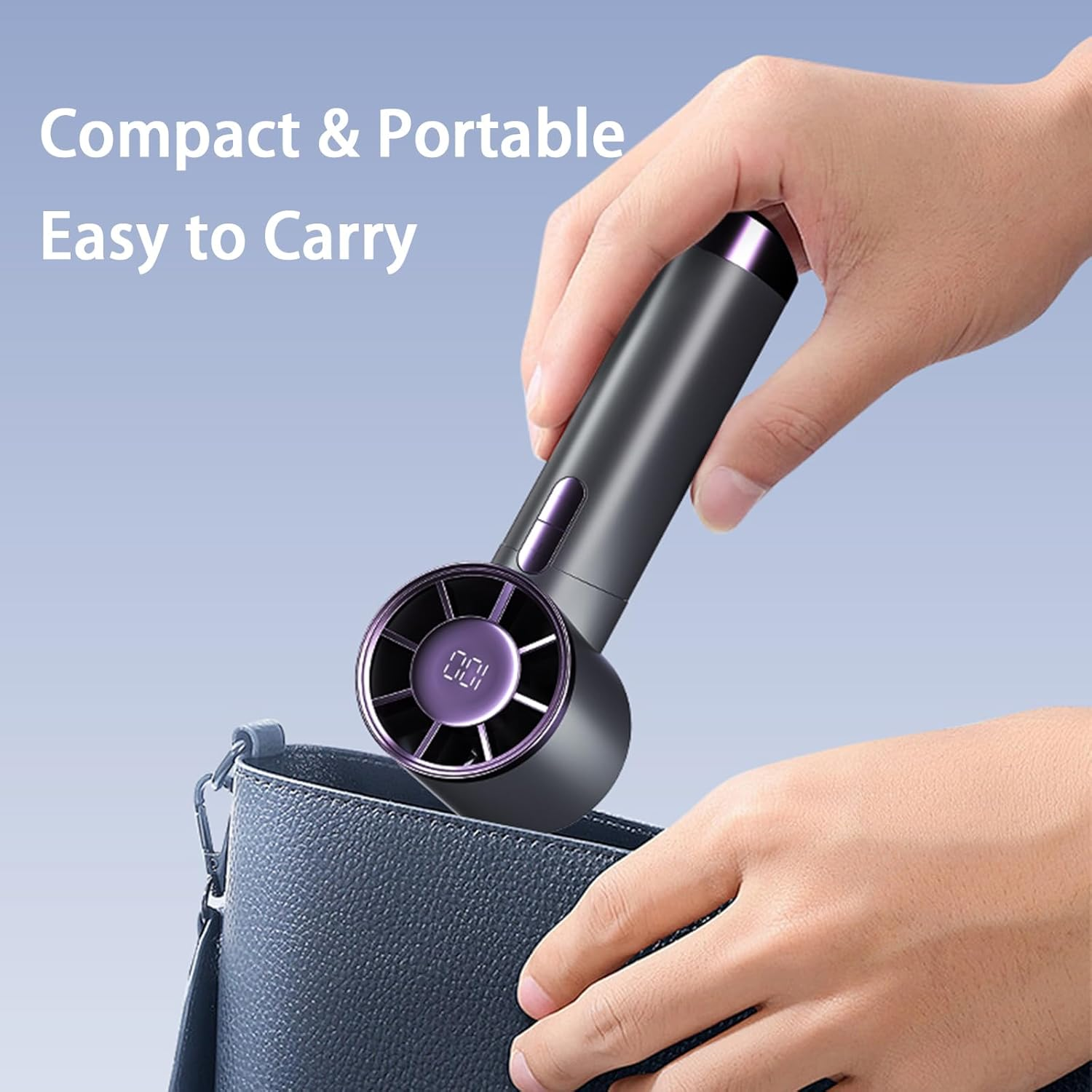 Portable Handheld Fan, Turbo Mini Fan with LED Display – Assaf online shop