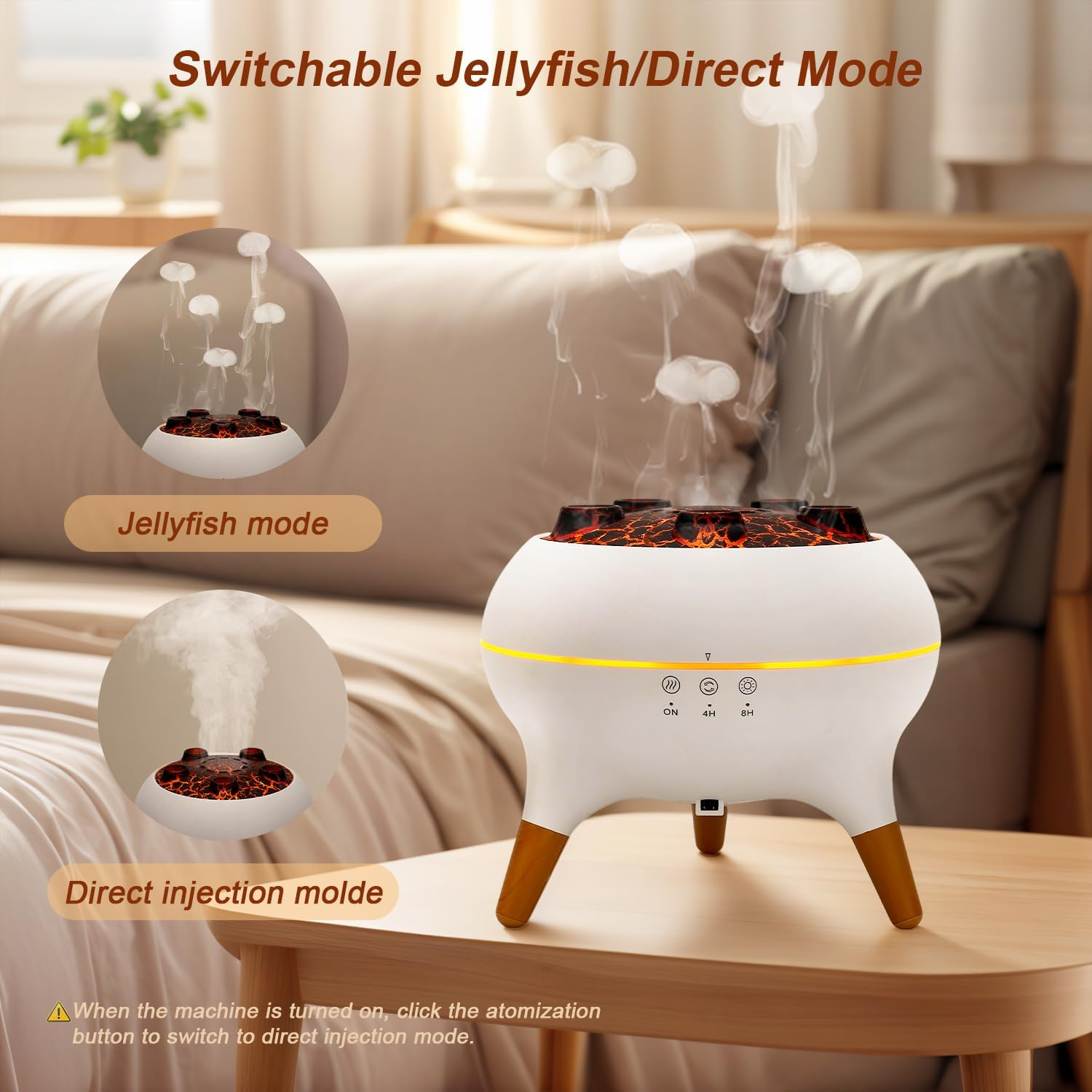 Jellyfish essential oil diffuser with Remote Control