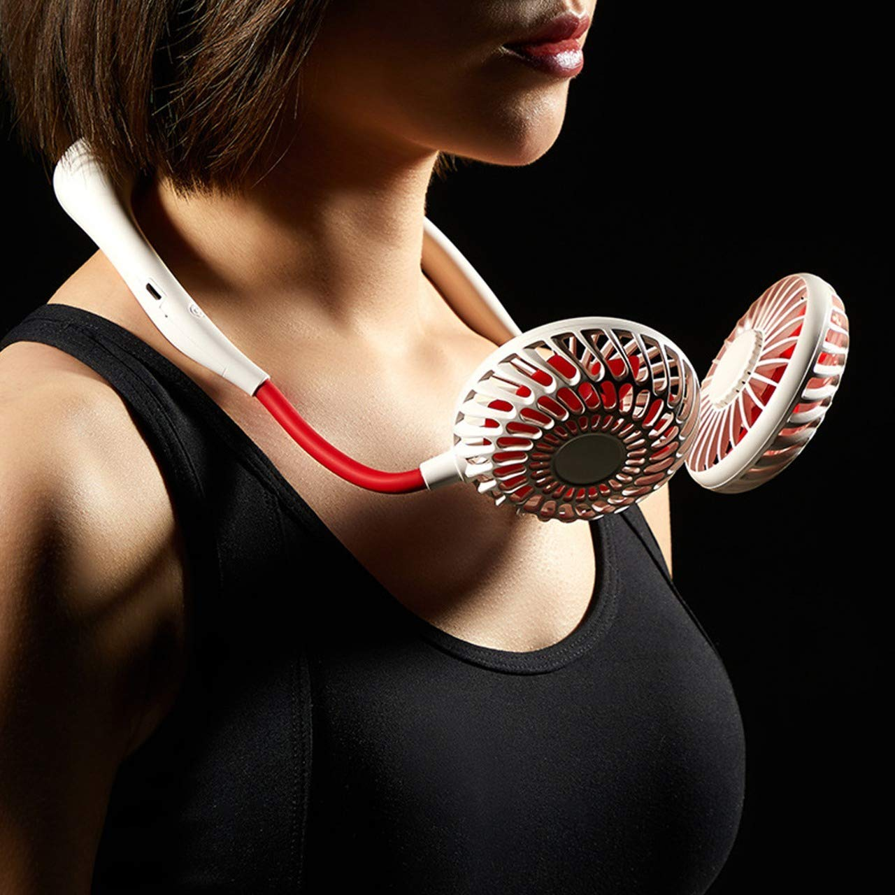 Portable Neck Fan Wearable Neckband, with 3 Level Air Flow- Blue color