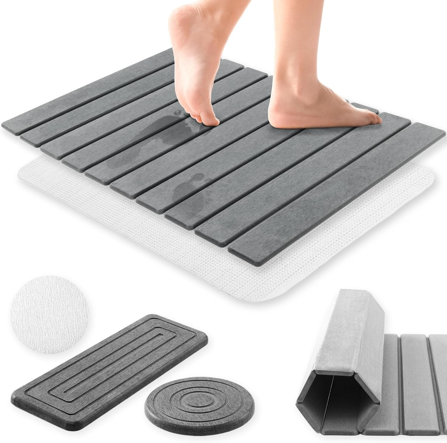 Luxury Foldable Stone Drying Mat Anti Slip Bathroom/Kitcheniuv – Assaf ...
