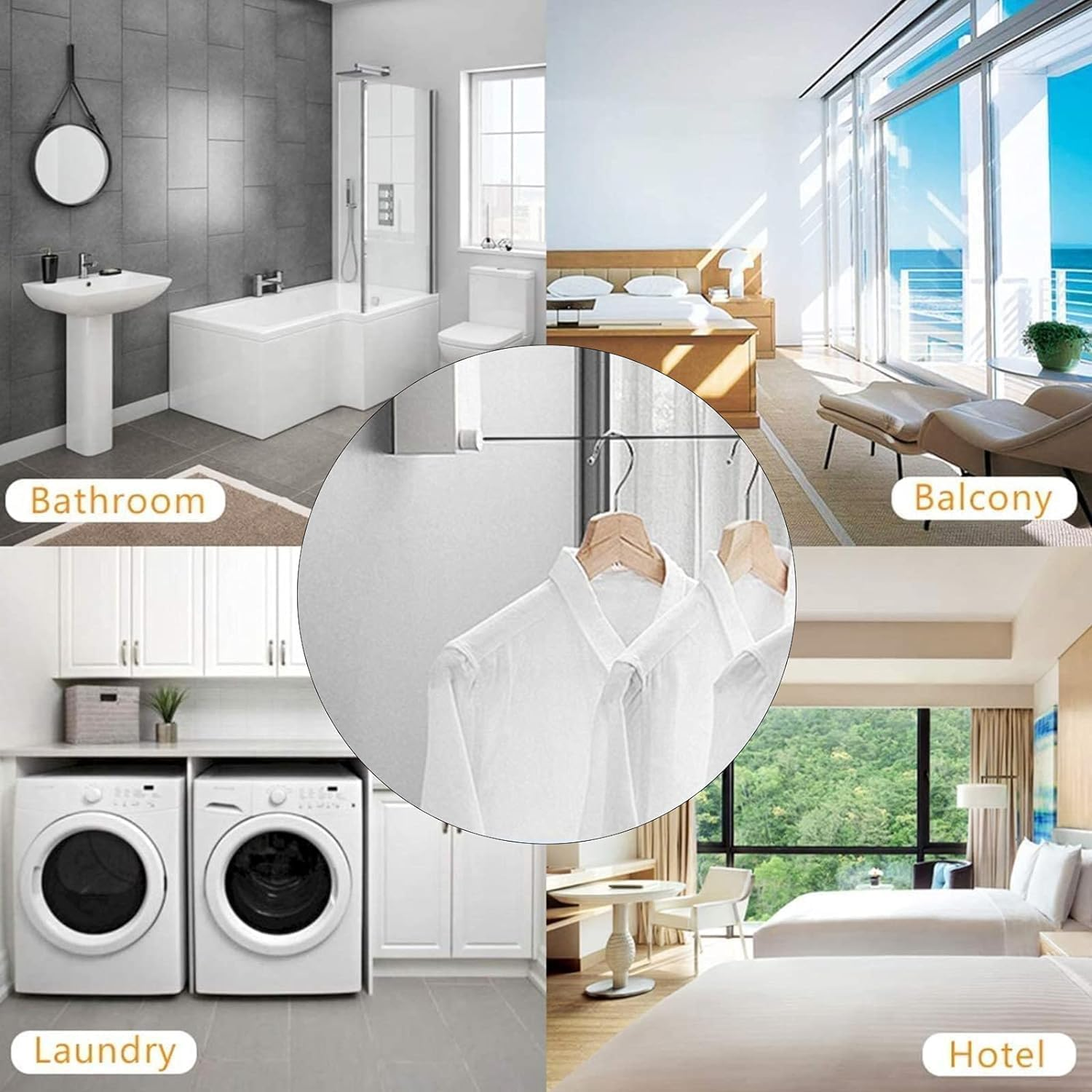 Retractable Clothesline - Clothes Drying Rope Adjustable