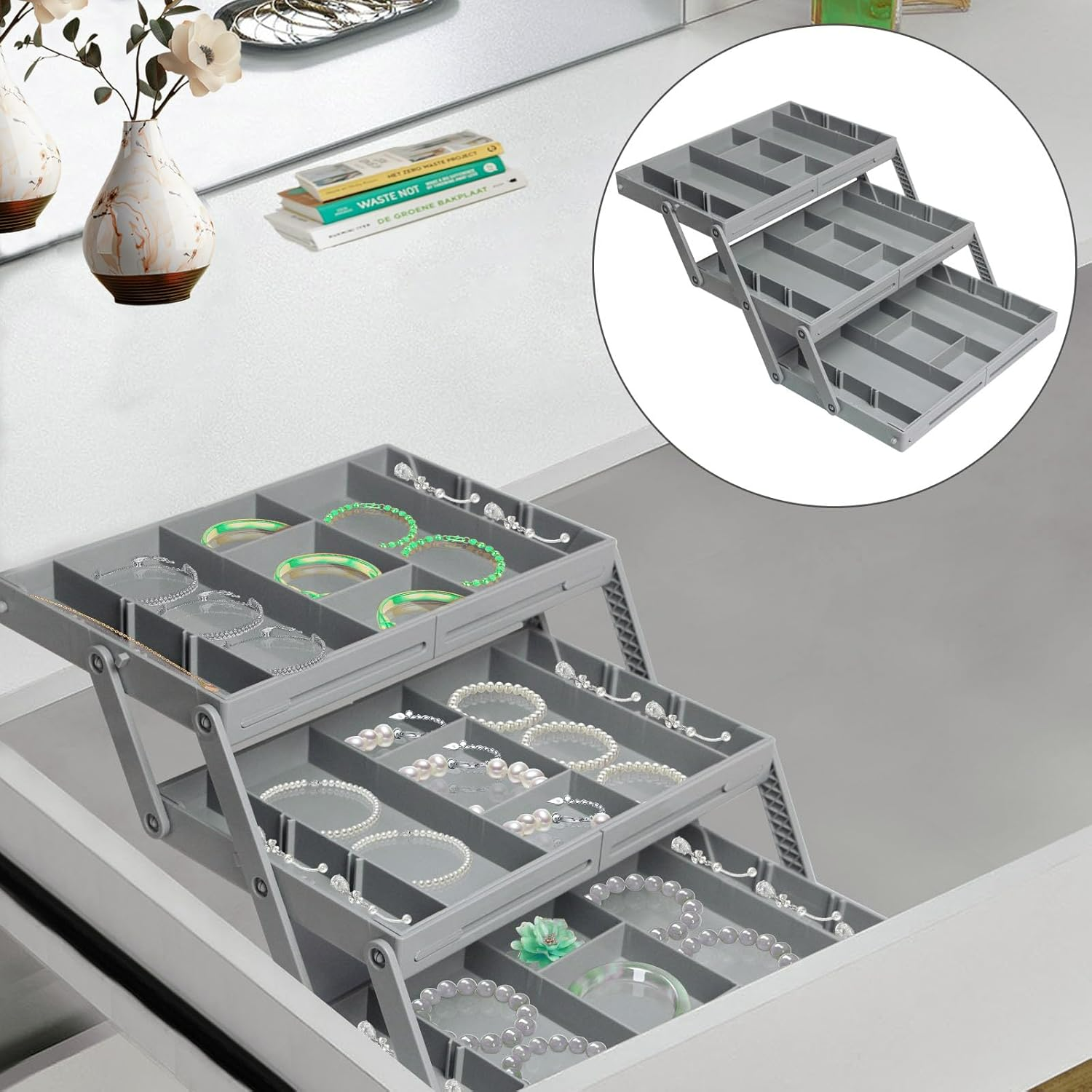 Expandable Multi Layer Storage Tray