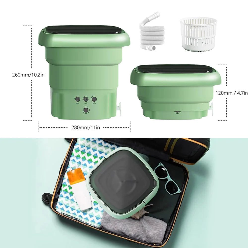 Folding Portable Washing Machine With Bucket Dryer