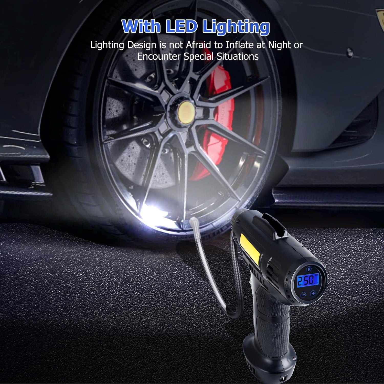 Tyre Inflator Pump Car Air Compressor Auto Shut-Off Portable 12V