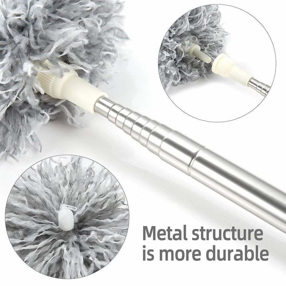 100 Inch Fan Duster, Extendable Microfiber Duster, Feather duster