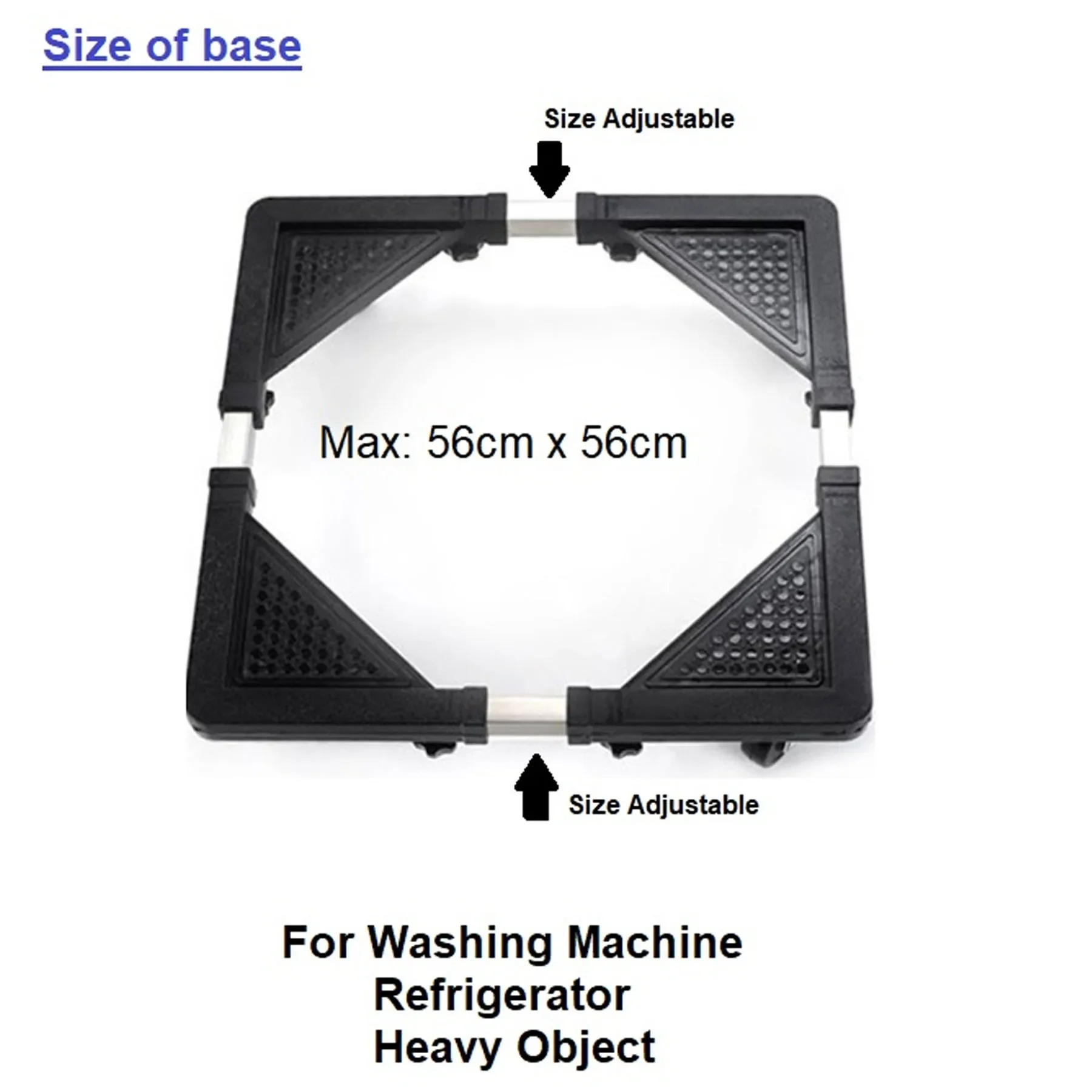 Heavy Duty Adjustable Stainless Steel Appliance Stand - 1200 Lb Capacity For Washer, Dryer, Mini Fridge, Plant