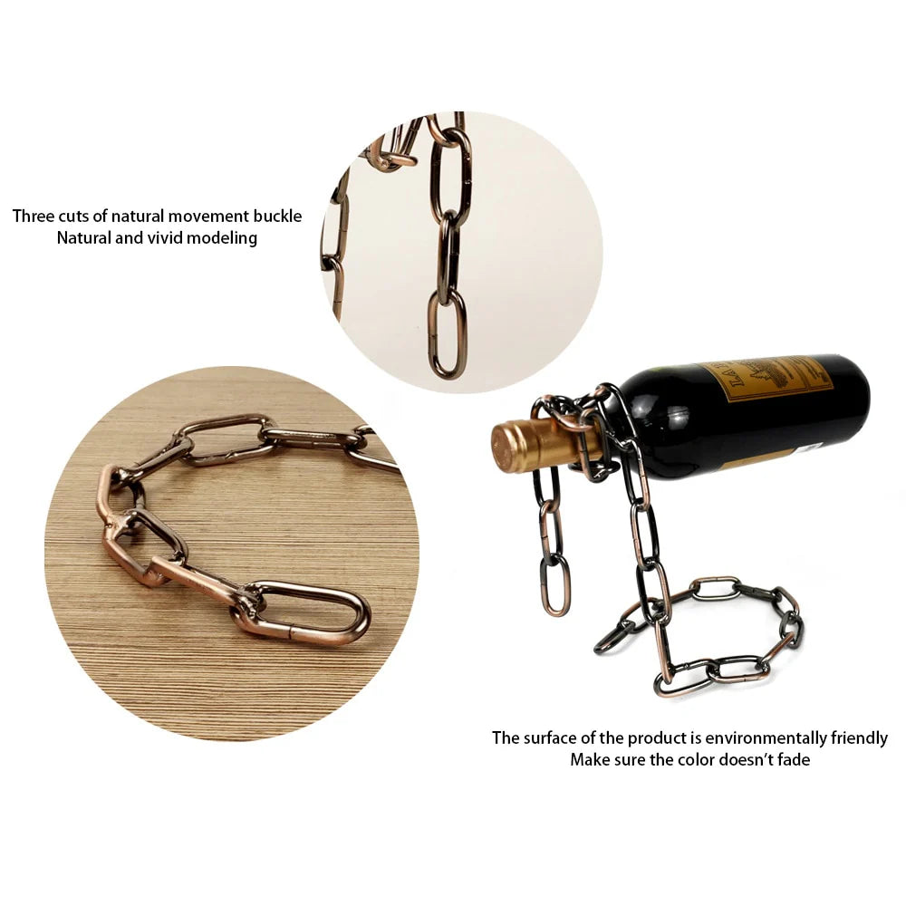 Wine Holder White Rope Or Metail Chain