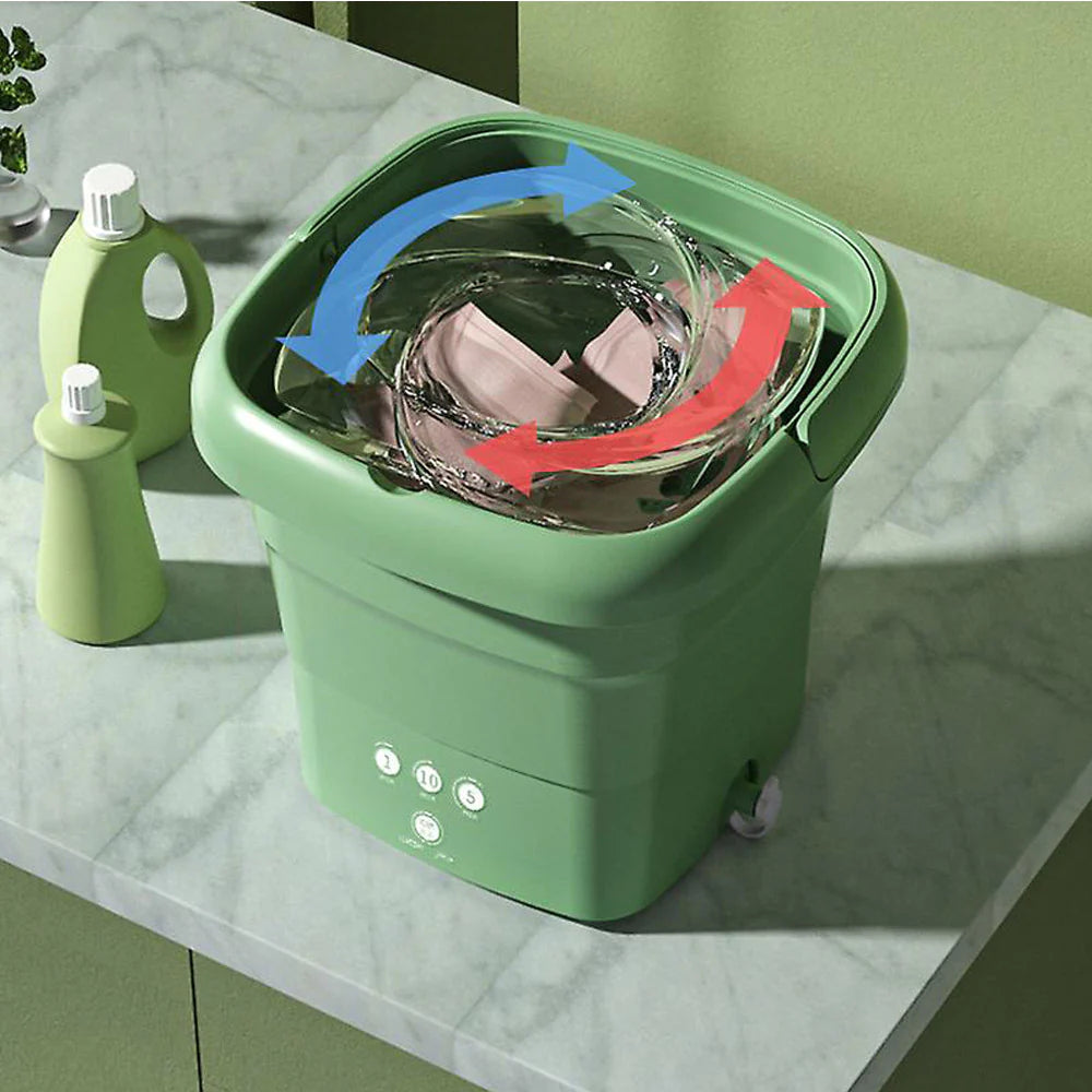 Folding Portable Washing Machine With Bucket Dryer