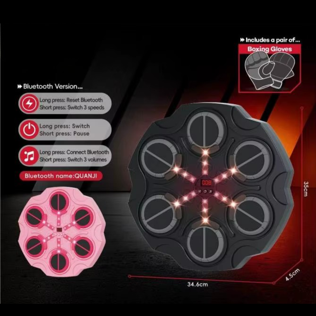 6 Target Bluetooth Music Boxing machine Warrior Hexagonal  Boxing Target With Glove Set