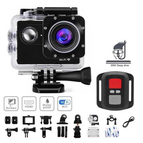 HD Waterproof Sport Action Camera 1080P/60FPS WiFi 2.0" 170D